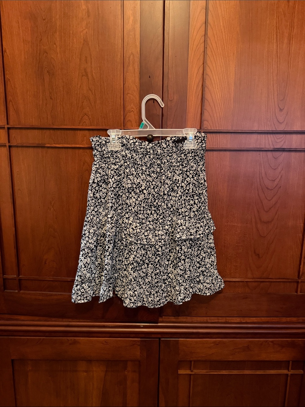 Sienna Sky Black & White Floral Skater Skirt